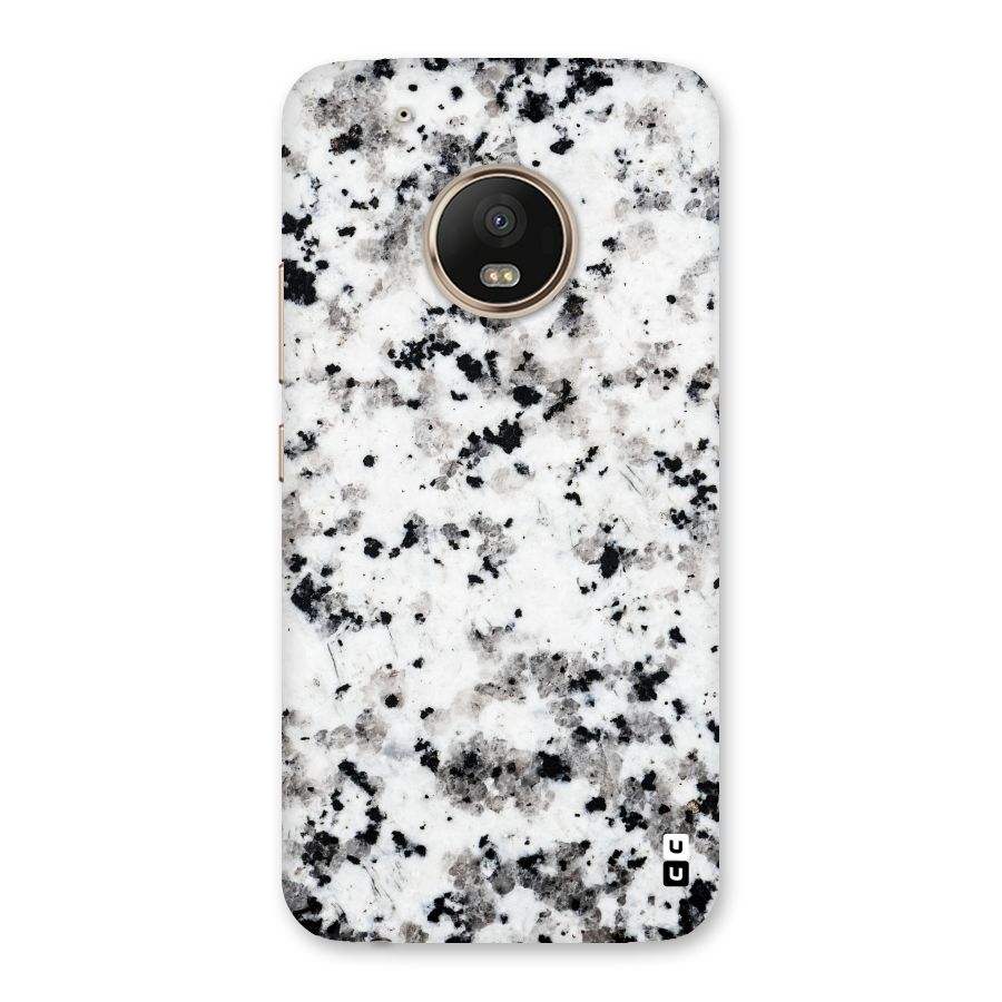Charcoal Spots Marble Back Case for Moto G5 Plus