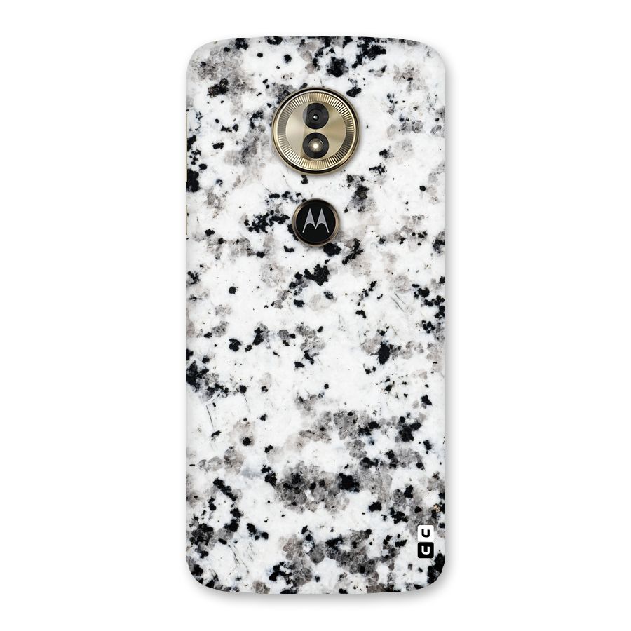 Charcoal Spots Marble Back Case for Moto G6 Play