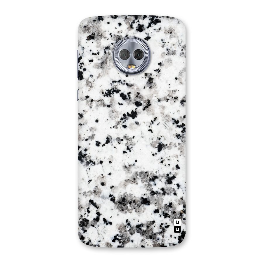 Charcoal Spots Marble Back Case for Moto G6 Plus