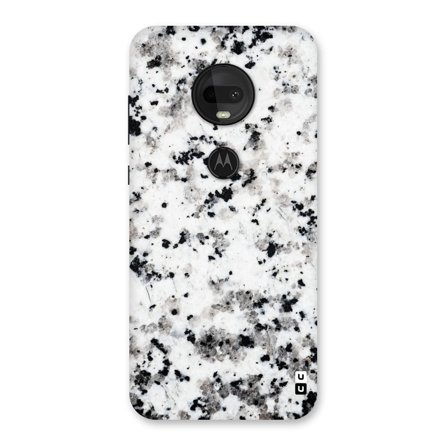 Charcoal Spots Marble Back Case for Moto G7