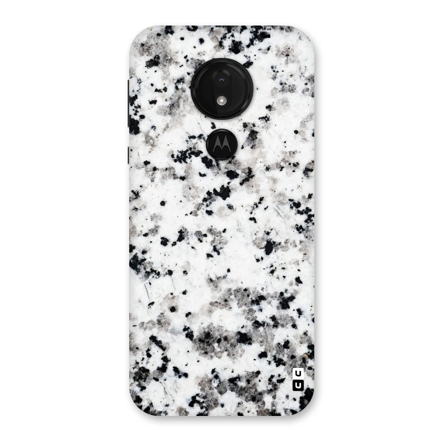 Charcoal Spots Marble Back Case for Moto G7 Power