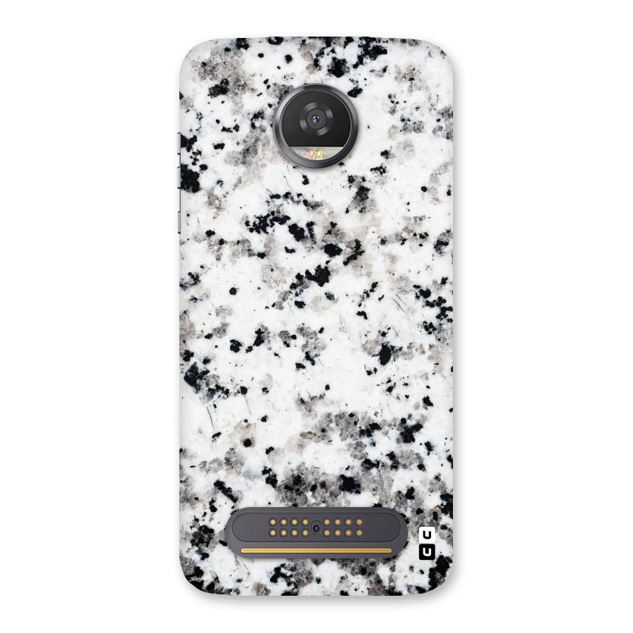 Charcoal Spots Marble Back Case for Moto Z2 Play