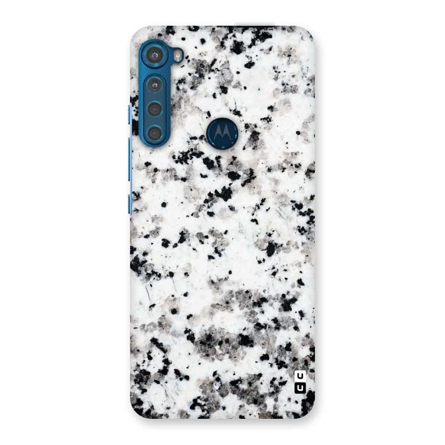 Charcoal Spots Marble Back Case for Motorola One Fusion Plus