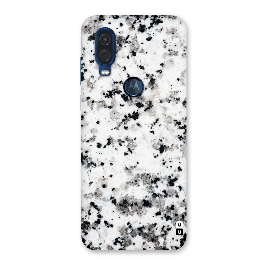 Charcoal Spots Marble Back Case for Motorola One Vision