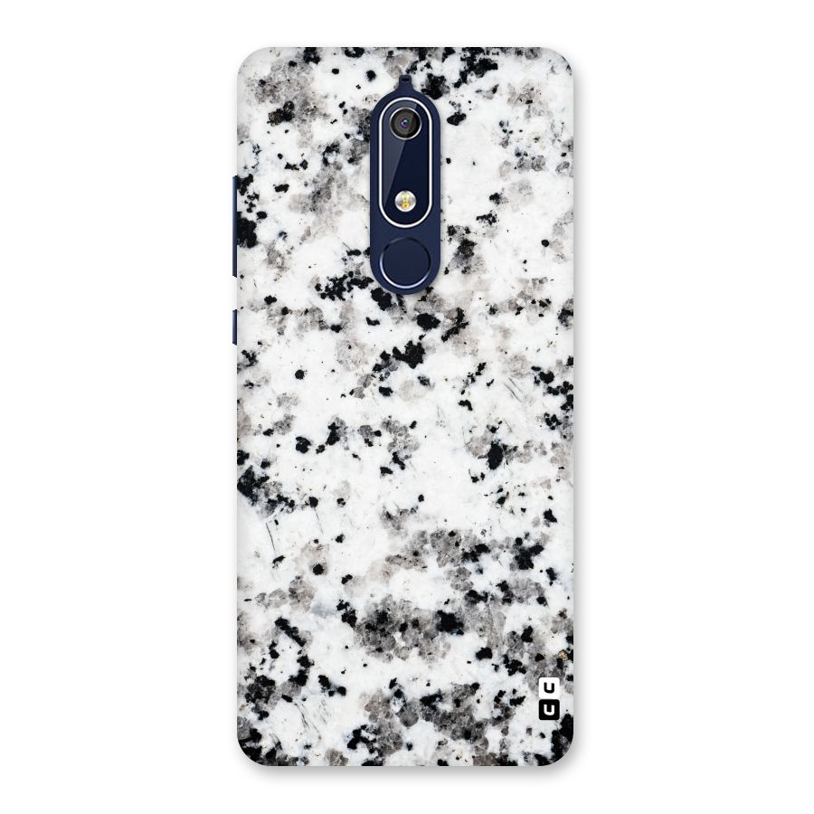 Charcoal Spots Marble Back Case for Nokia 5.1