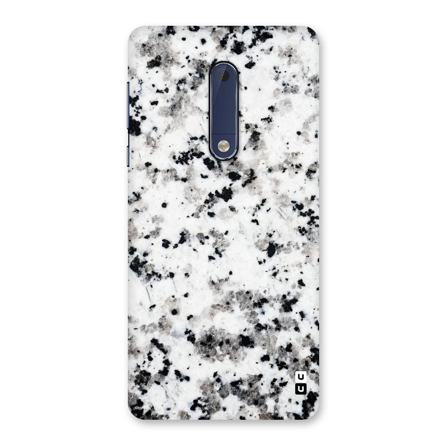 Charcoal Spots Marble Back Case for Nokia 5