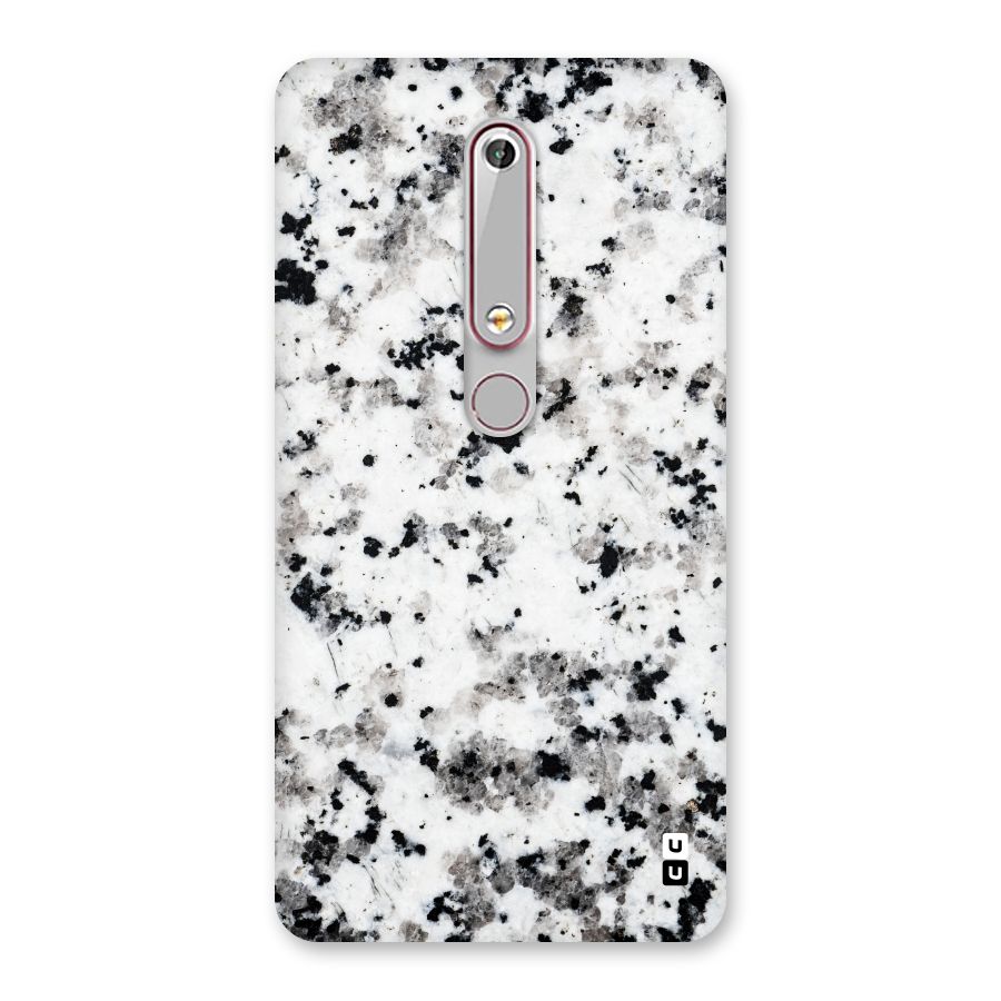 Charcoal Spots Marble Back Case for Nokia 6.1