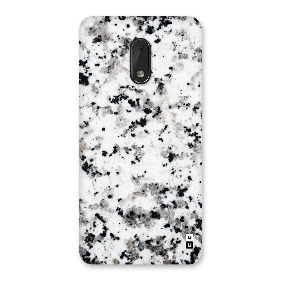 Charcoal Spots Marble Back Case for Nokia 6