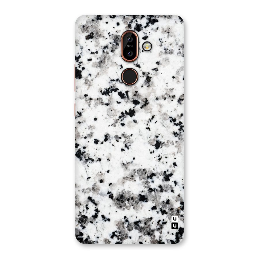 Charcoal Spots Marble Back Case for Nokia 7 Plus