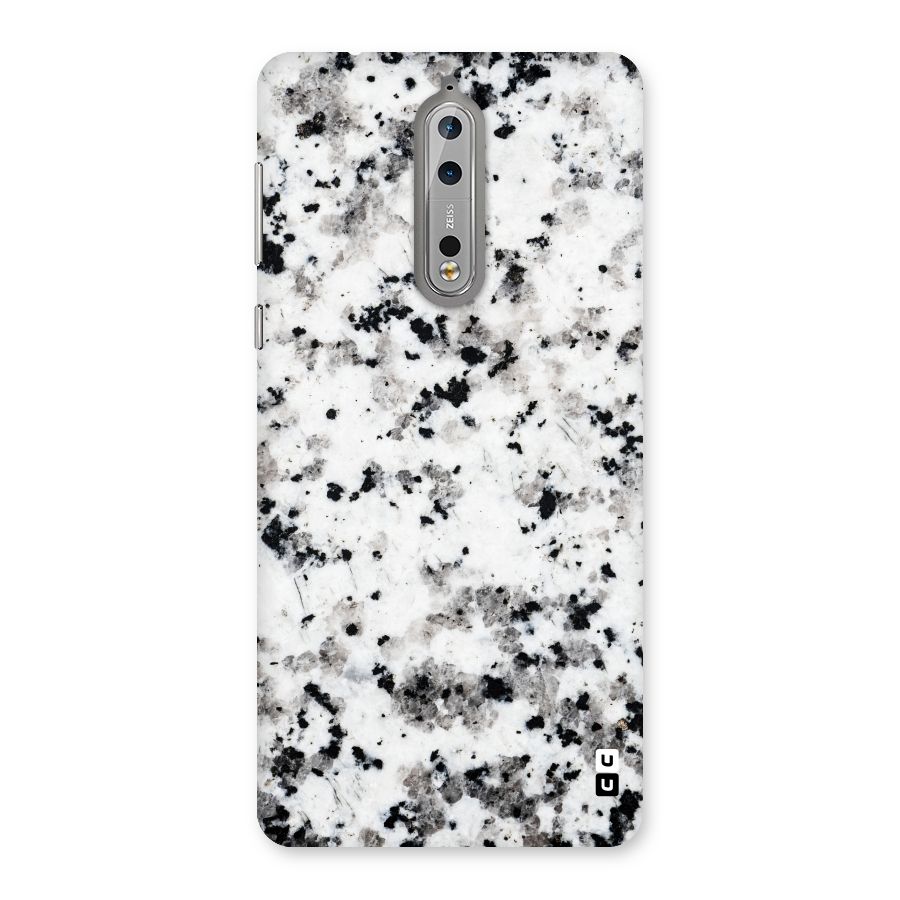 Charcoal Spots Marble Back Case for Nokia 8
