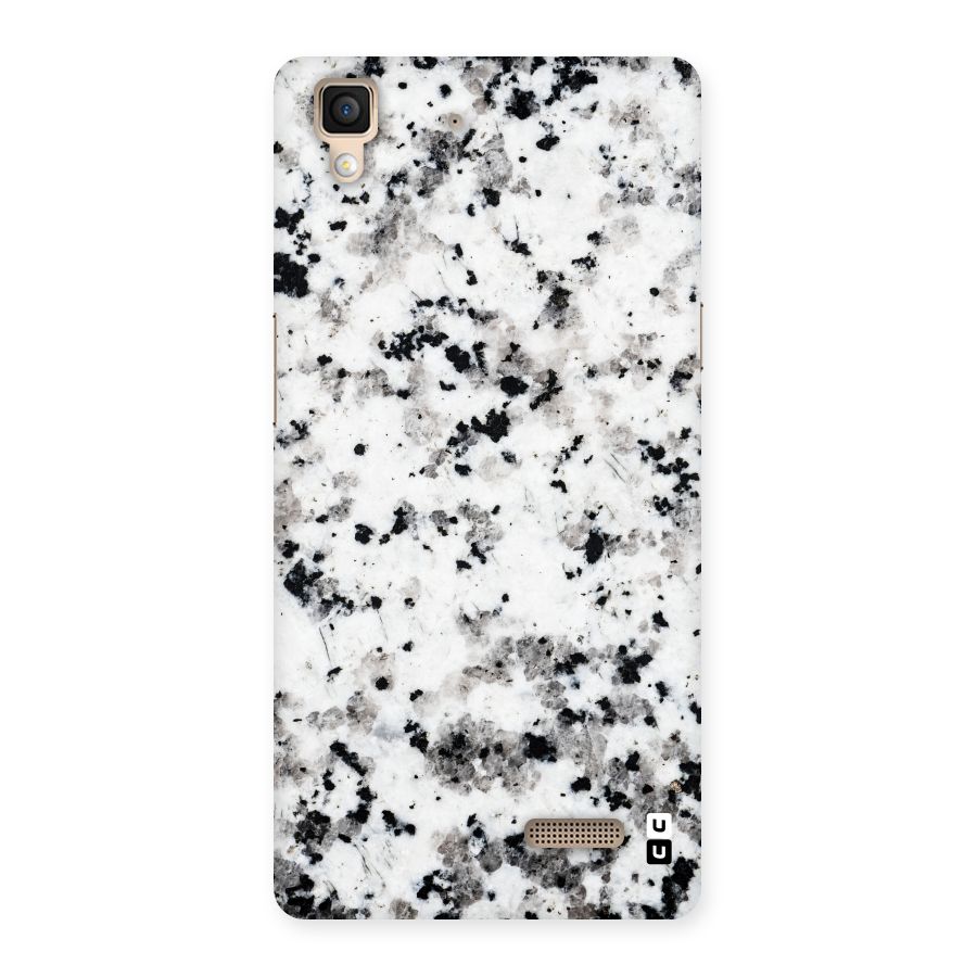 Charcoal Spots Marble Back Case for Oppo R7
