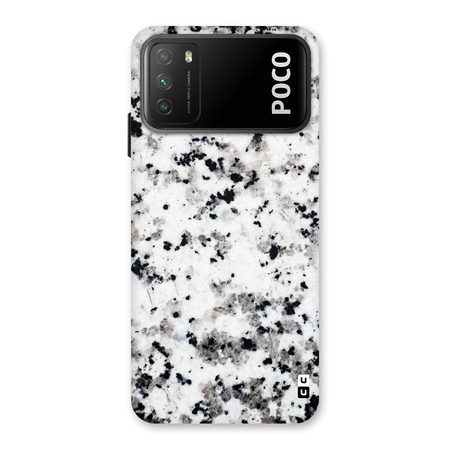 Charcoal Spots Marble Back Case for Poco M3