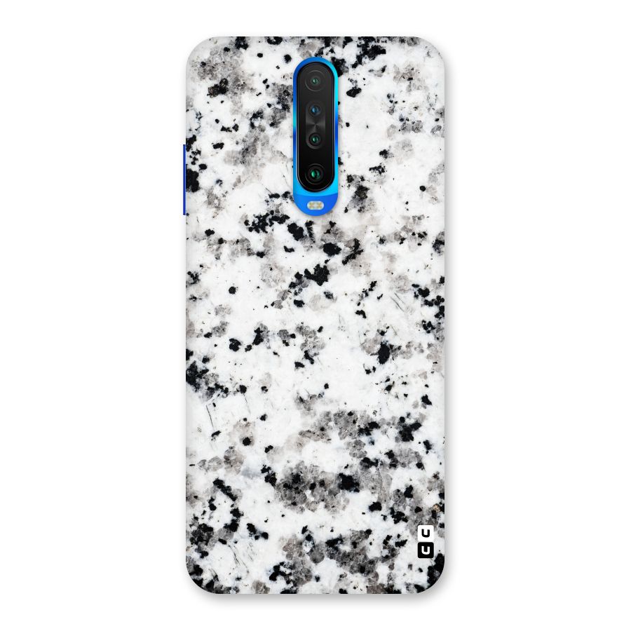 Charcoal Spots Marble Back Case for Poco X2