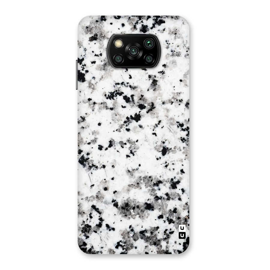 Charcoal Spots Marble Back Case for Poco X3