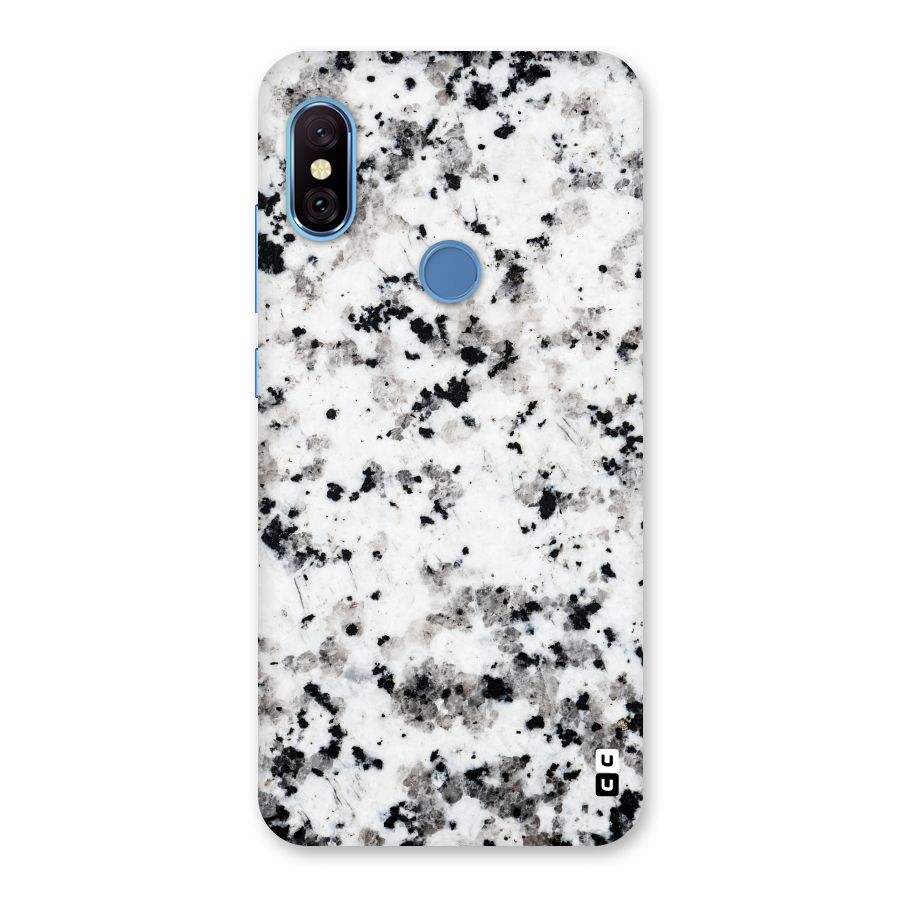 Charcoal Spots Marble Back Case for Redmi Note 6 Pro
