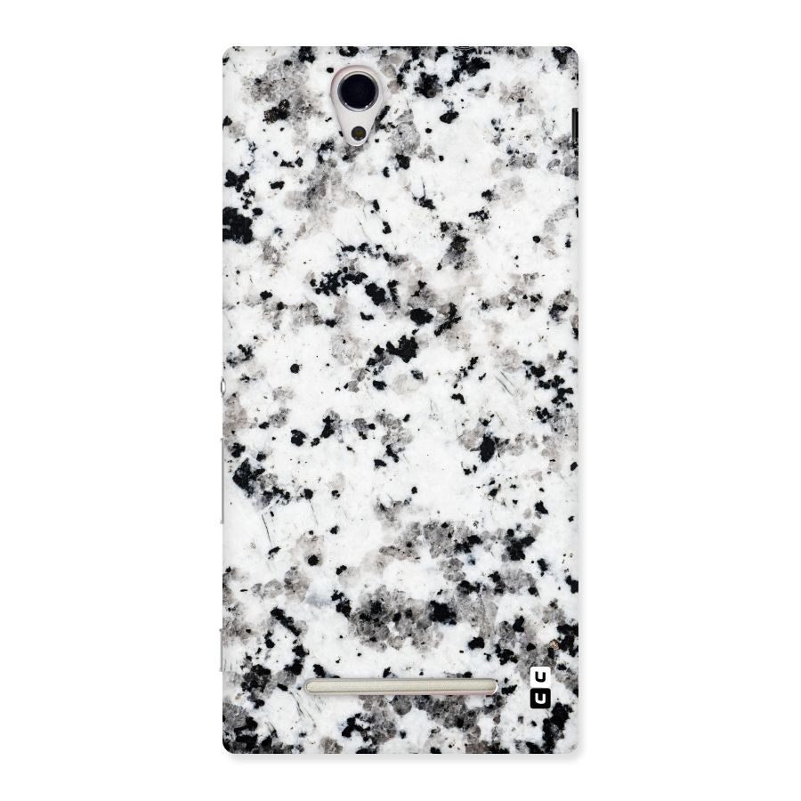 Charcoal Spots Marble Back Case for Sony Xperia C3