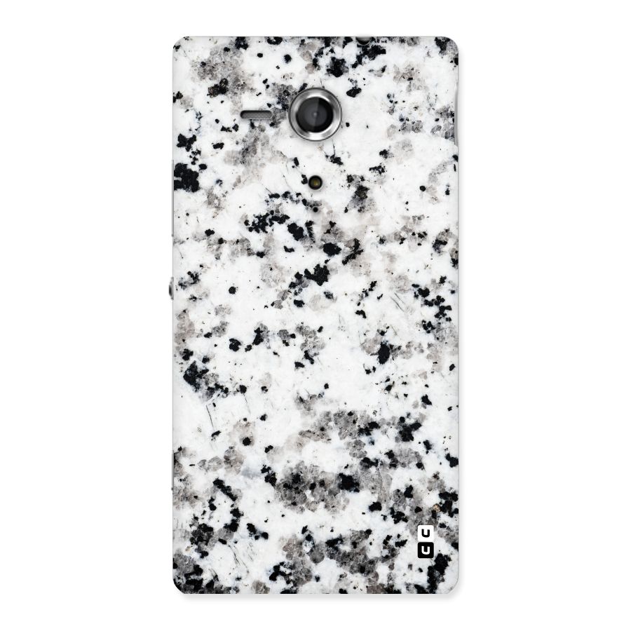 Charcoal Spots Marble Back Case for Sony Xperia SP