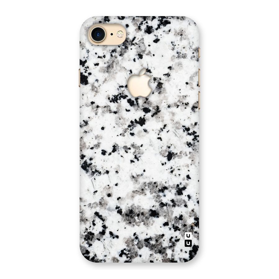 Charcoal Spots Marble Back Case for iPhone 7 Apple Cut
