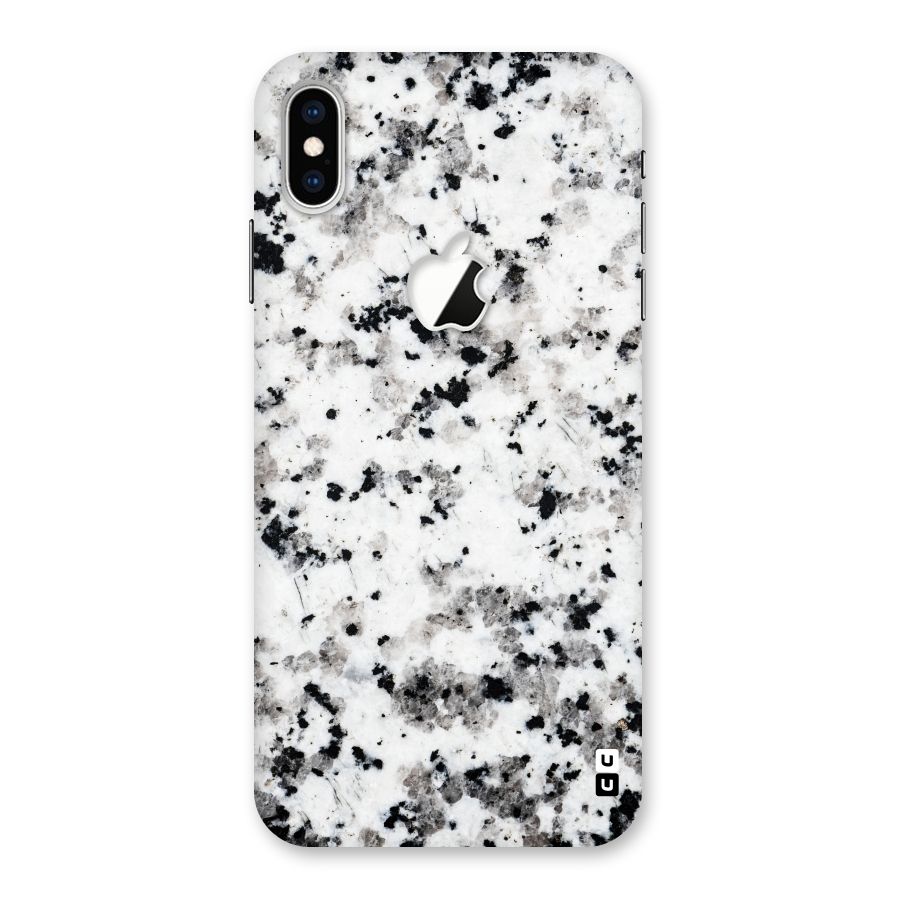 Charcoal Spots Marble Back Case for iPhone XS Max Apple Cut
