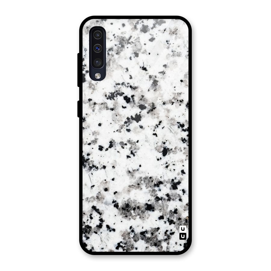 Charcoal Spots Marble Glass Back Case for Galaxy A50