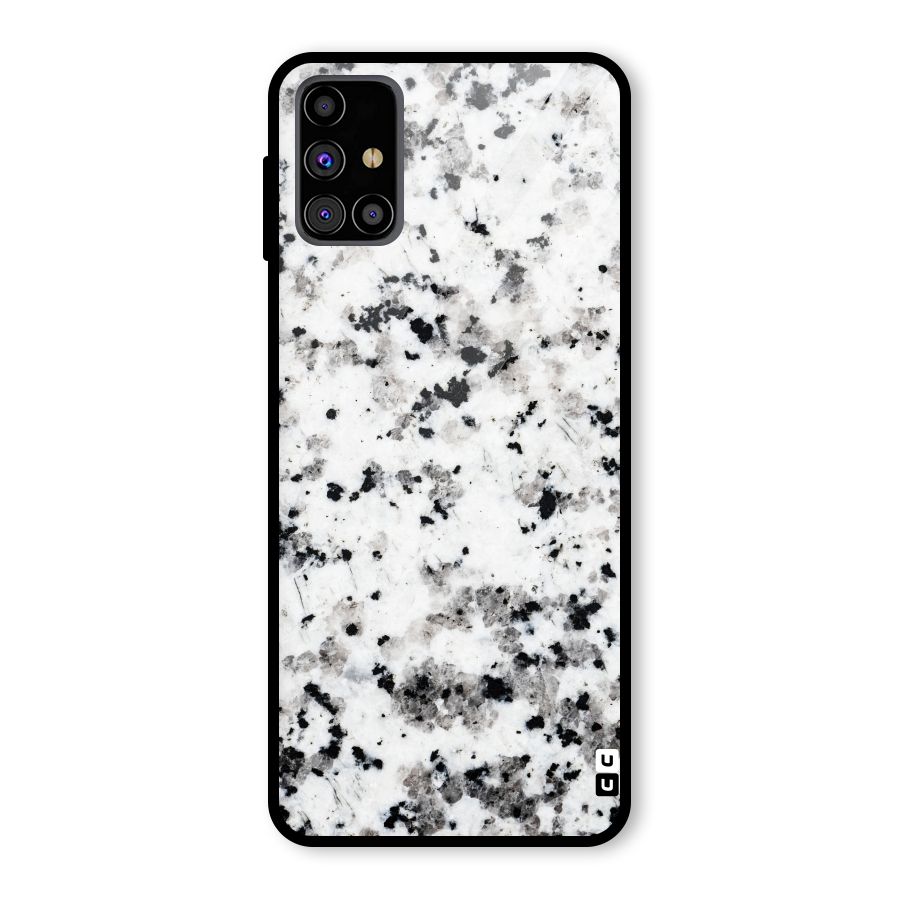 Charcoal Spots Marble Glass Back Case for Galaxy M31s