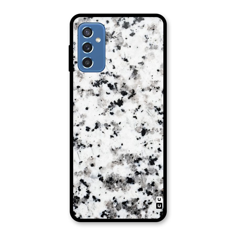 Charcoal Spots Marble Glass Back Case for Galaxy M52 5G