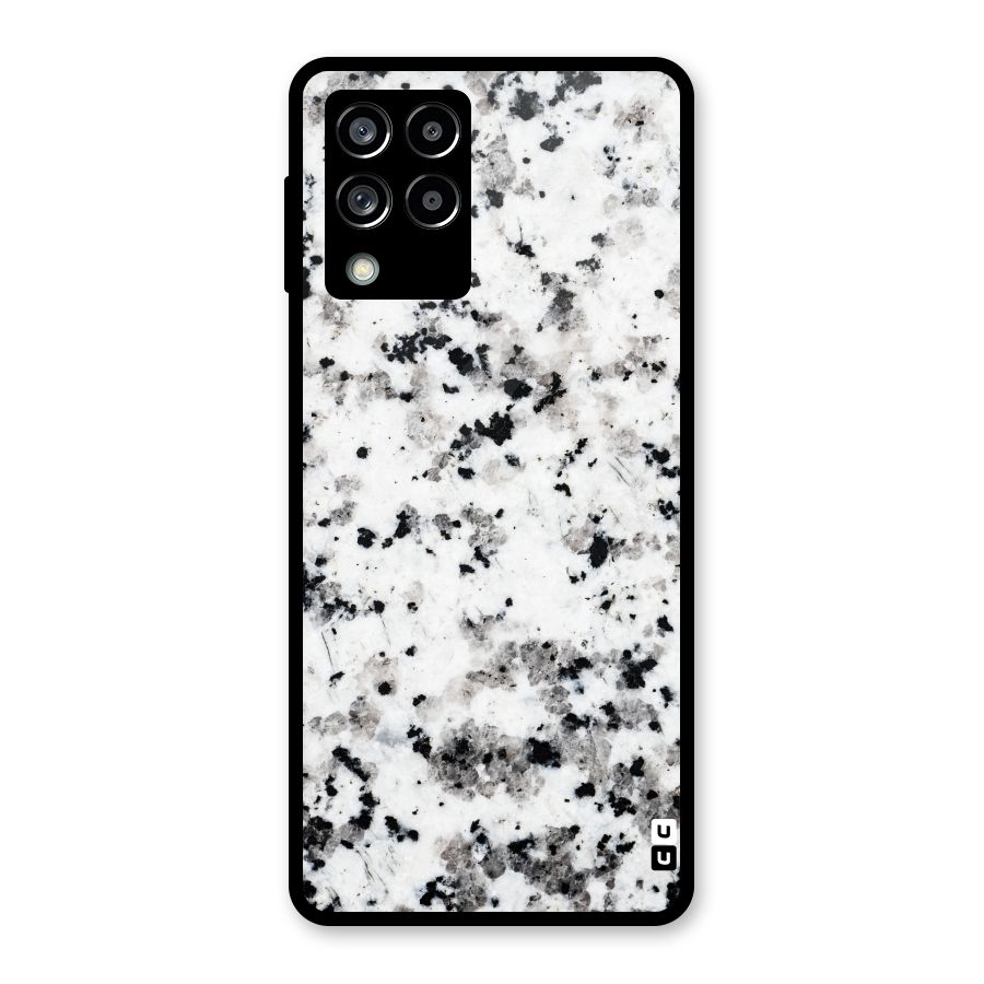 Charcoal Spots Marble Glass Back Case for Galaxy M53 5G