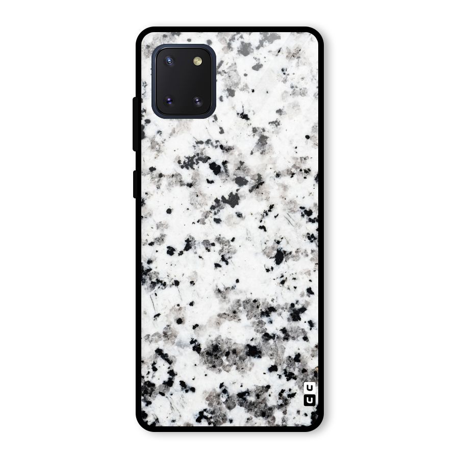 Charcoal Spots Marble Glass Back Case for Galaxy Note 10 Lite
