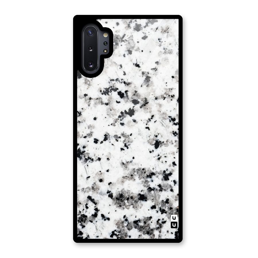 Charcoal Spots Marble Glass Back Case for Galaxy Note 10 Plus