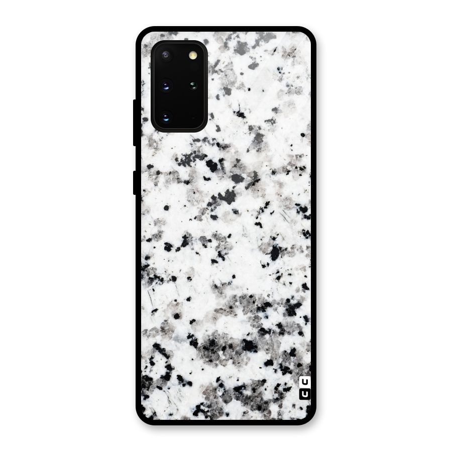 Charcoal Spots Marble Glass Back Case for Galaxy S20 Plus