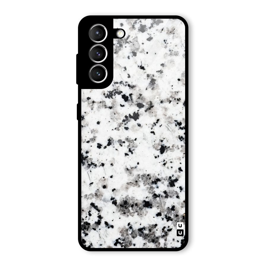 Charcoal Spots Marble Glass Back Case for Galaxy S21 5G