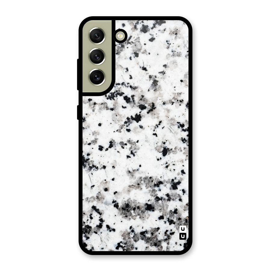 Charcoal Spots Marble Glass Back Case for Galaxy S21 FE 5G