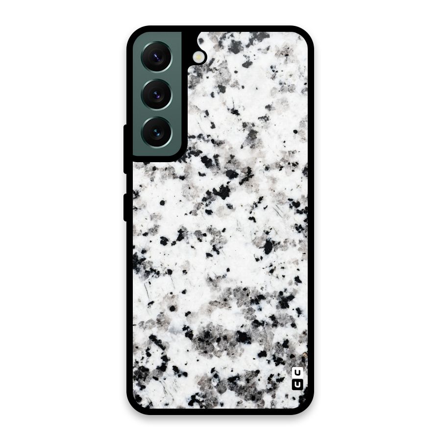 Charcoal Spots Marble Glass Back Case for Galaxy S22 5G
