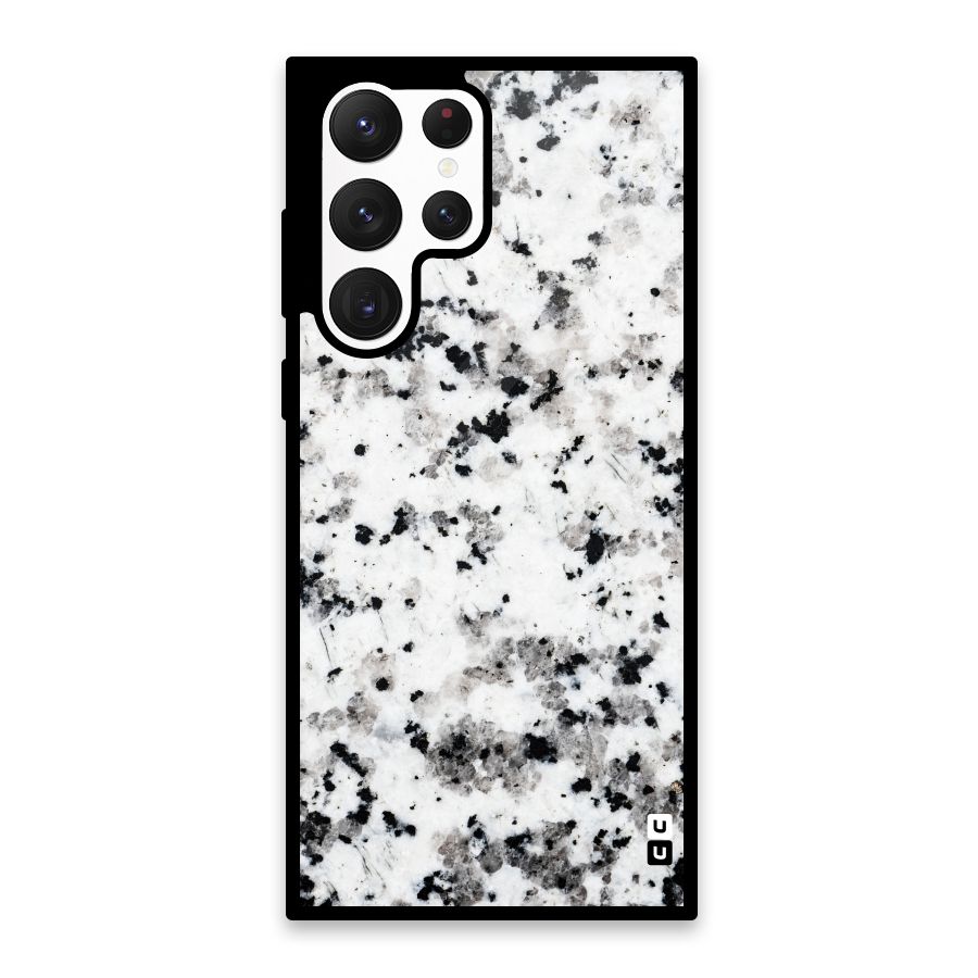 Charcoal Spots Marble Glass Back Case for Galaxy S22 Ultra 5G