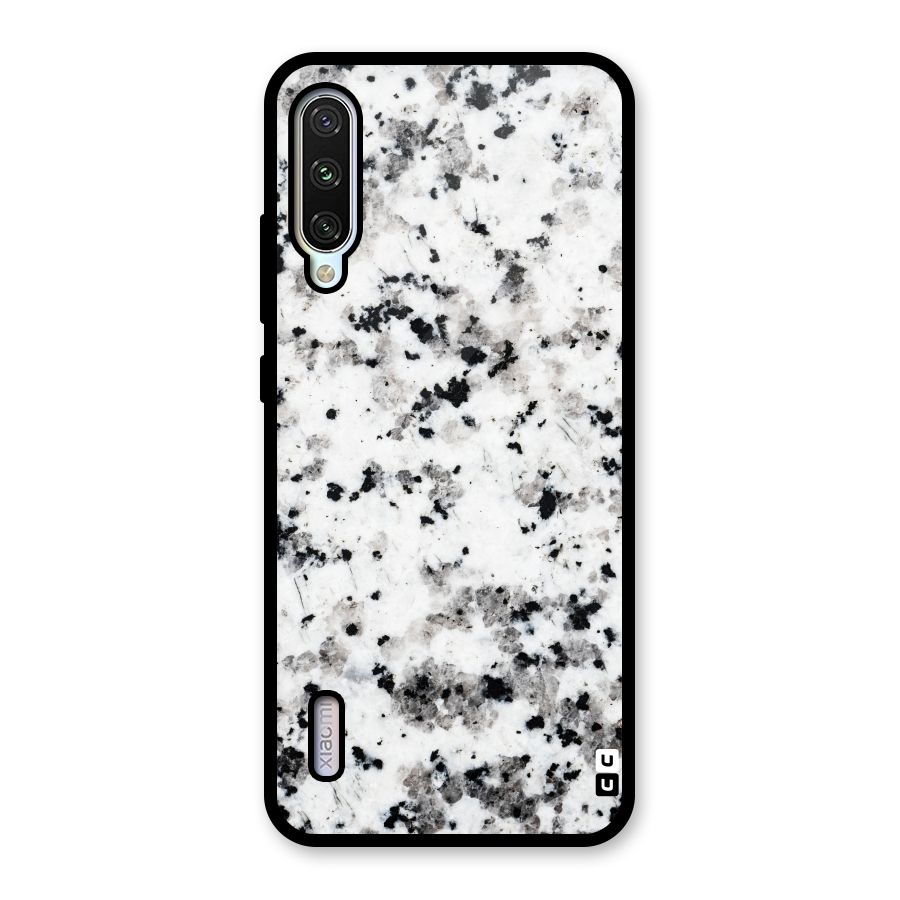 Charcoal Spots Marble Glass Back Case for Mi A3