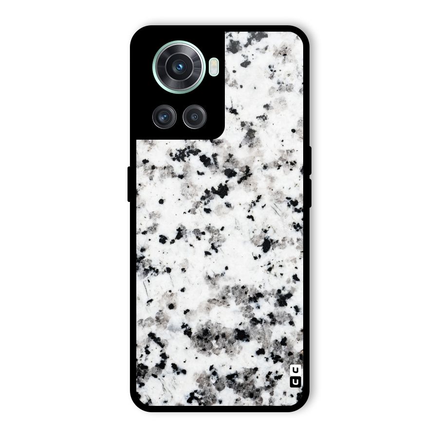 Charcoal Spots Marble Glass Back Case for OnePlus 10R