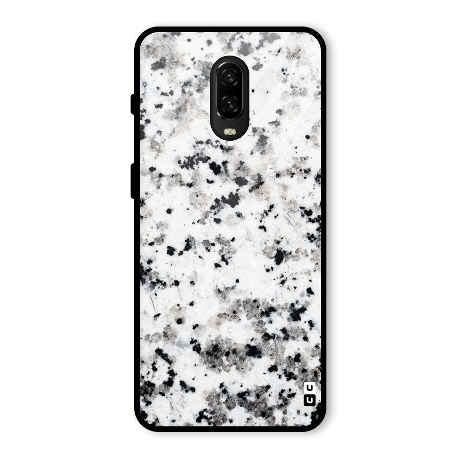 Charcoal Spots Marble Glass Back Case for OnePlus 6T
