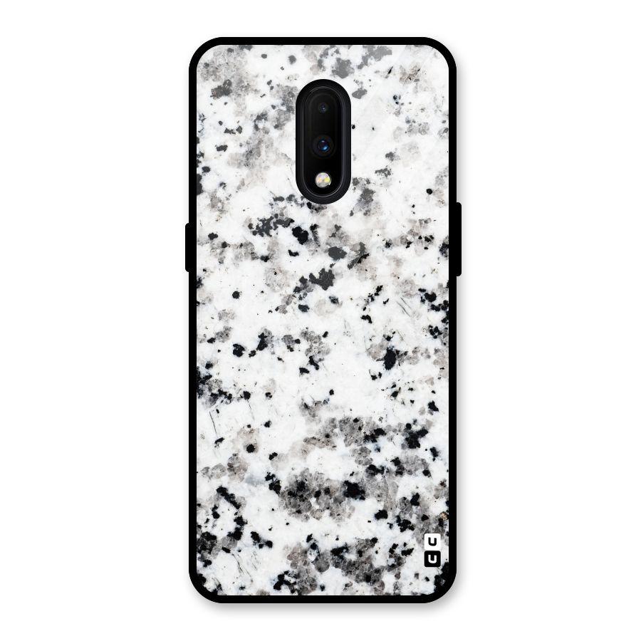 Charcoal Spots Marble Glass Back Case for OnePlus 7