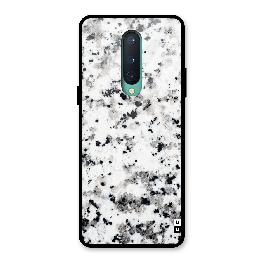 Charcoal Spots Marble Glass Back Case for OnePlus 8