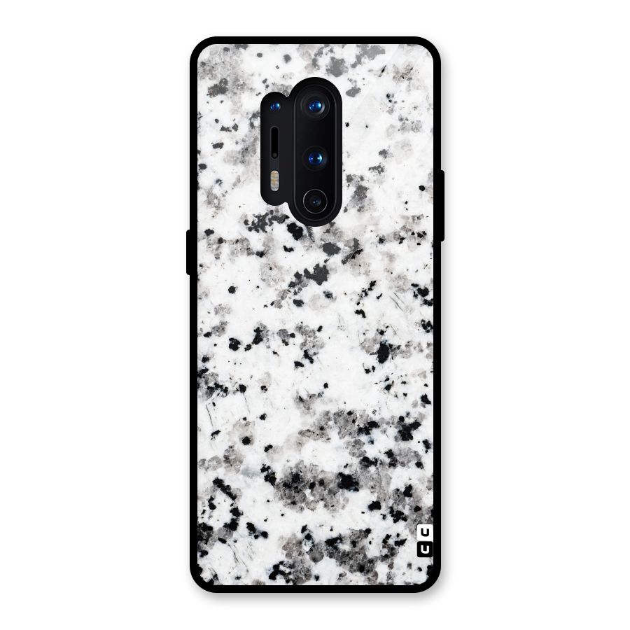 Charcoal Spots Marble Glass Back Case for OnePlus 8 Pro