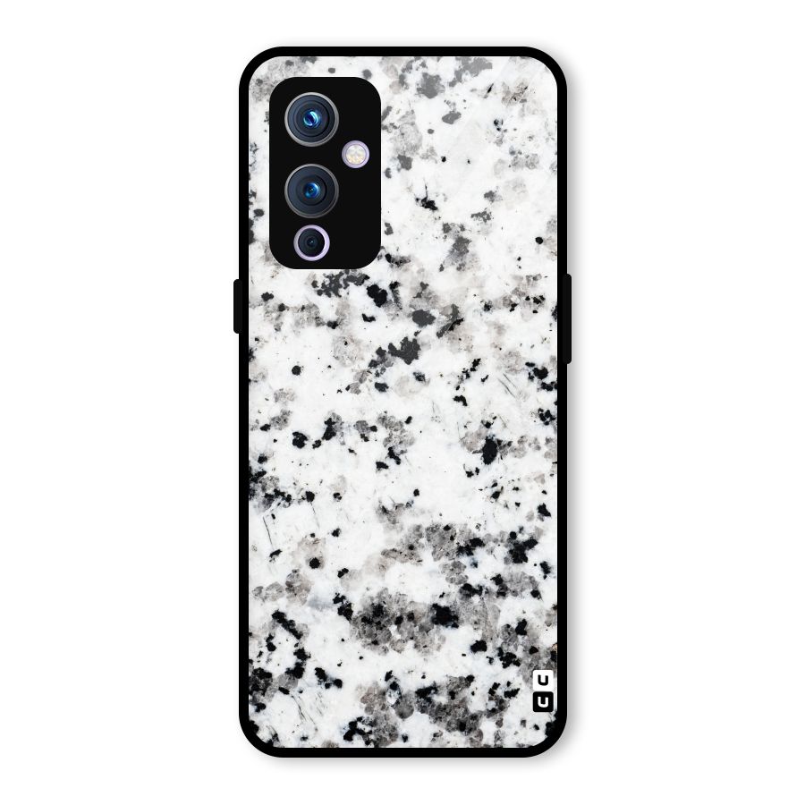 Charcoal Spots Marble Glass Back Case for OnePlus 9