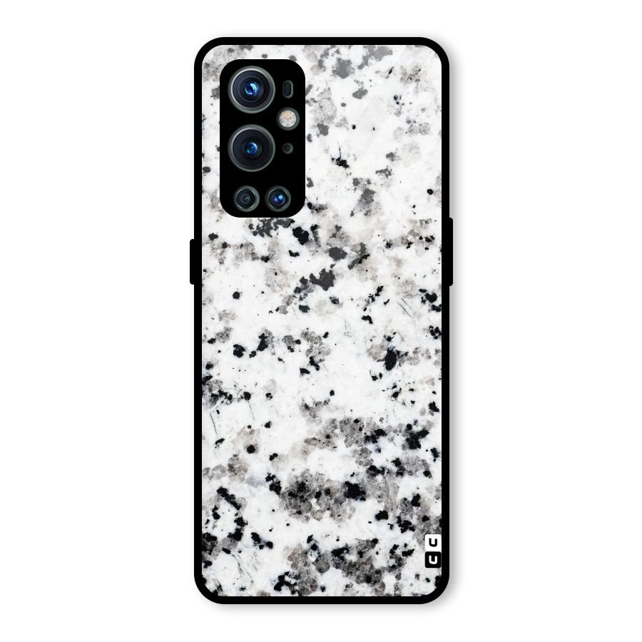 Charcoal Spots Marble Glass Back Case for OnePlus 9 Pro