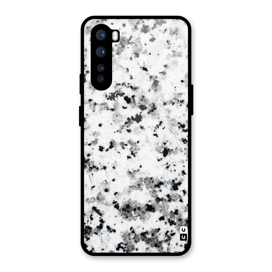 Charcoal Spots Marble Glass Back Case for OnePlus Nord