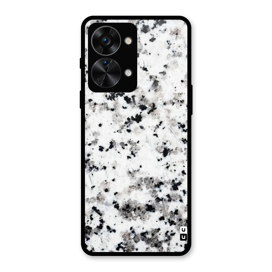Charcoal Spots Marble Glass Back Case for OnePlus Nord 2T