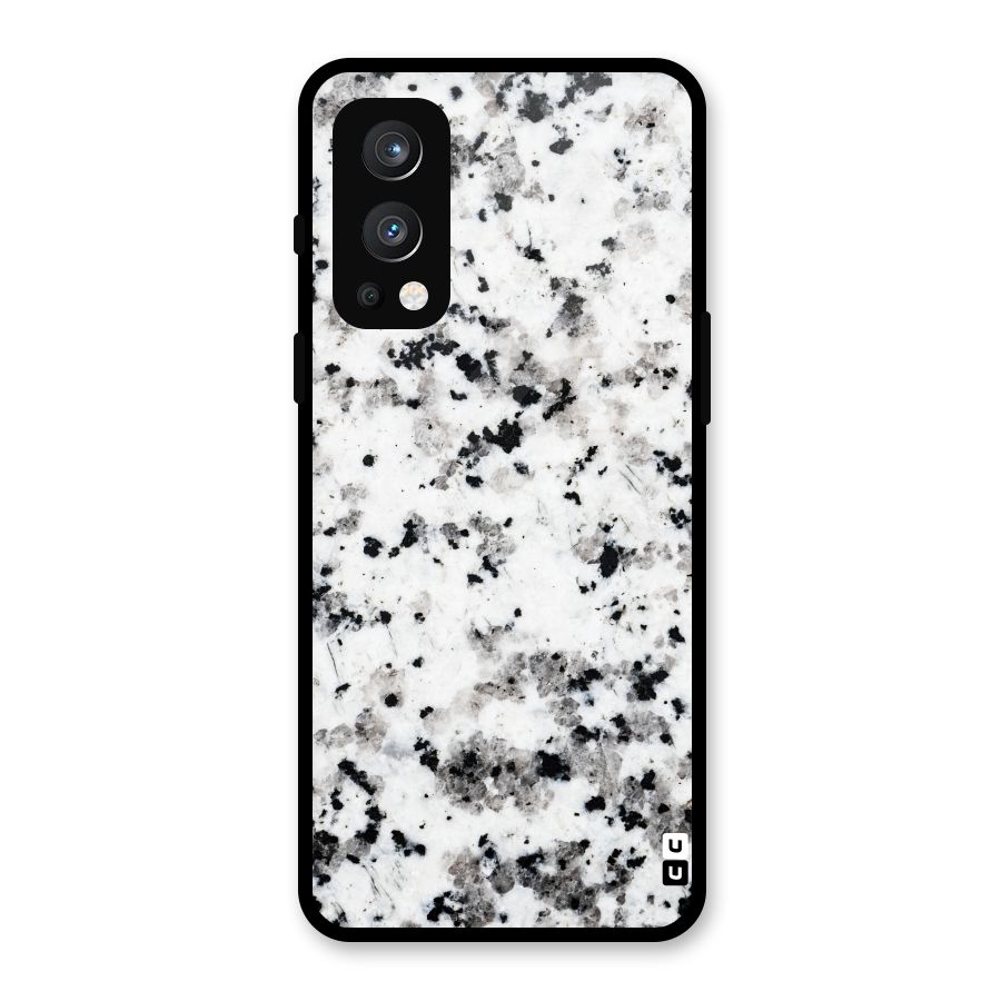 Charcoal Spots Marble Glass Back Case for OnePlus Nord 2 5G