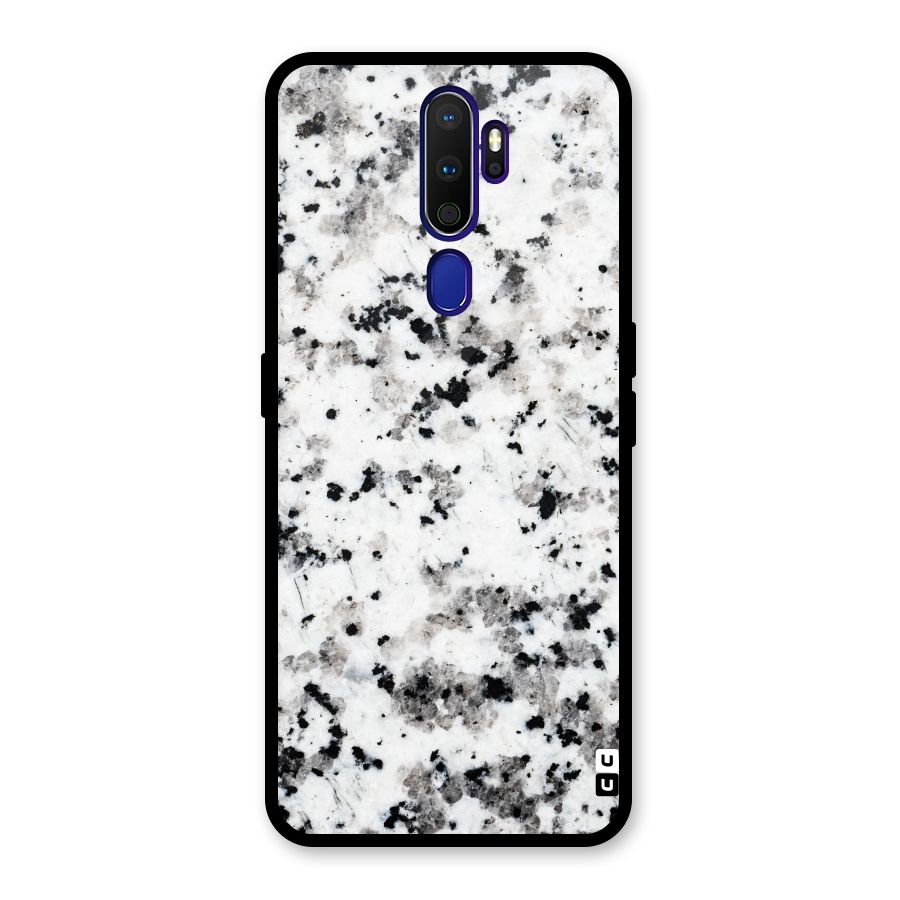 Charcoal Spots Marble Glass Back Case for Oppo A9 (2020)