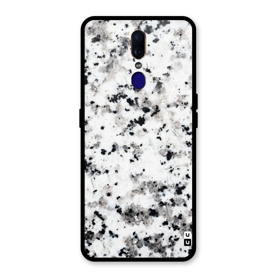 Charcoal Spots Marble Glass Back Case for Oppo F11