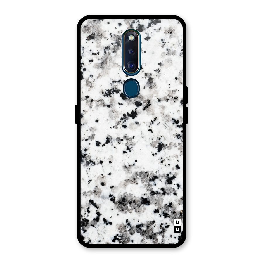 Charcoal Spots Marble Glass Back Case for Oppo F11 Pro