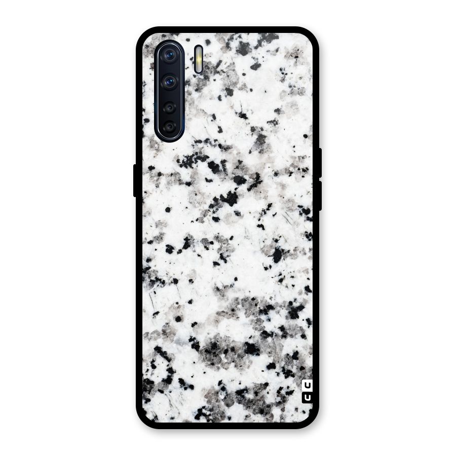Charcoal Spots Marble Glass Back Case for Oppo F15