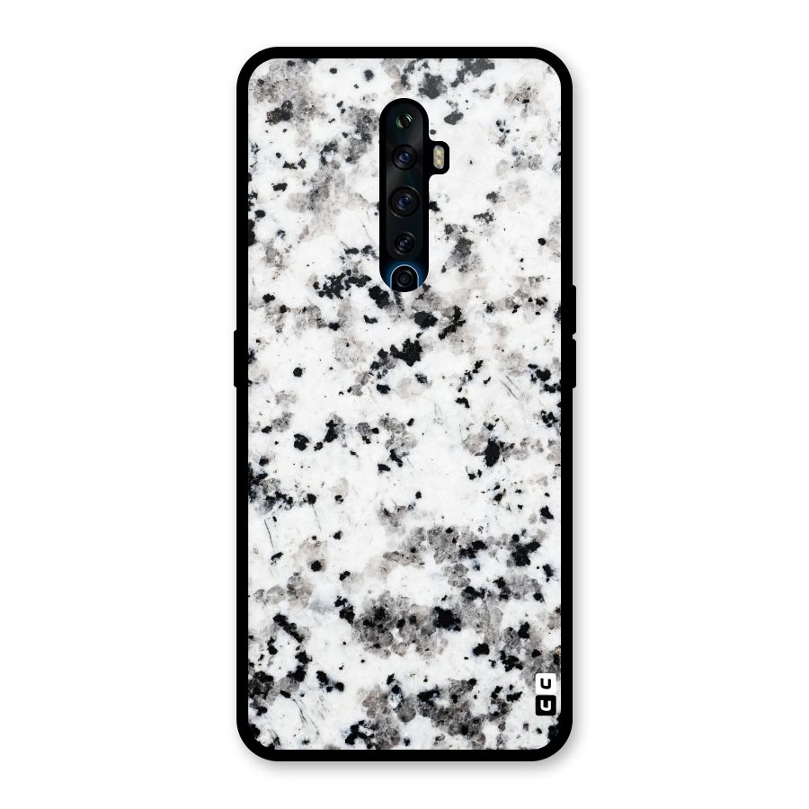 Charcoal Spots Marble Glass Back Case for Oppo Reno2 F